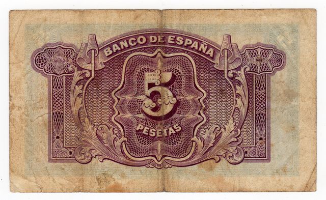 Billete de 5 pesetas de 1935