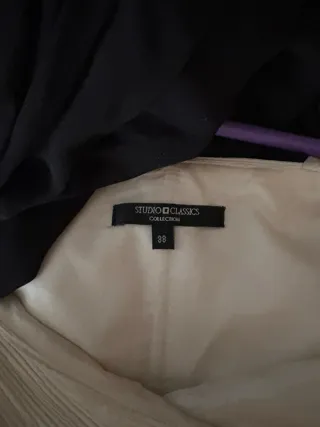 Vestido largo blanco y negro