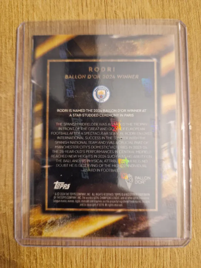Rodri Topps NOW Balón de Oro 2024