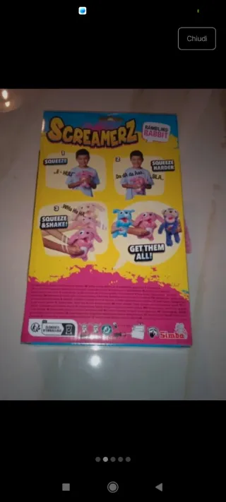 Screamerz Peluche Interattivo prank peluche rabbit