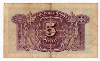 Billete de 5 pesetas de 1935