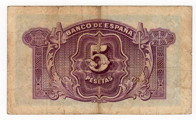 Billete de 5 pesetas de 1935