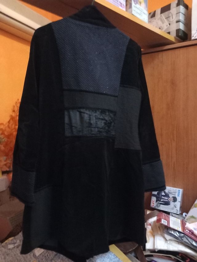 54- Abrigo Promod negro nuevo - Talla 42