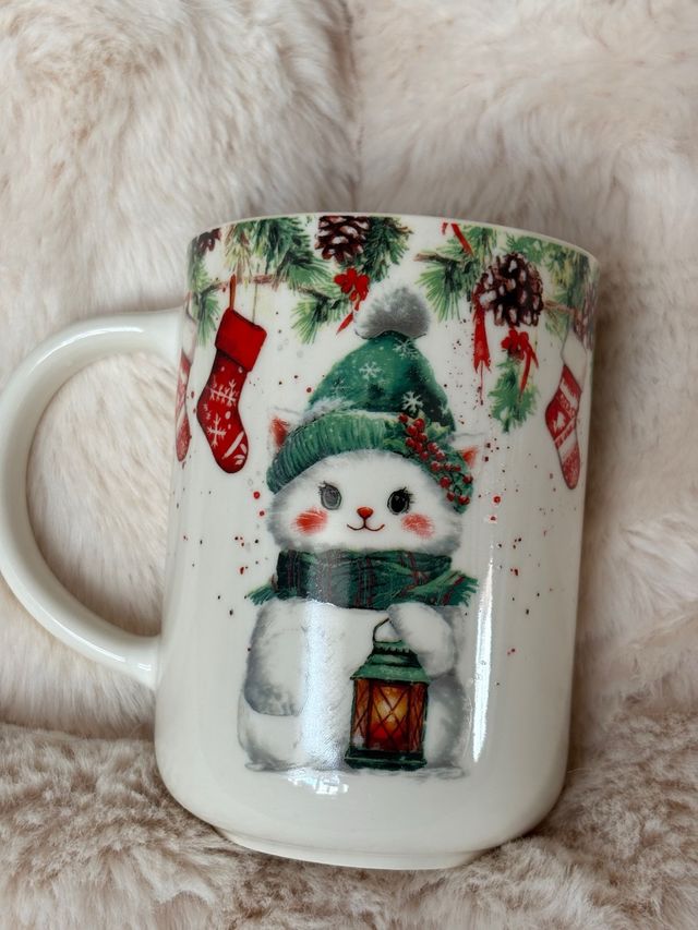 Taza gatito navideño
