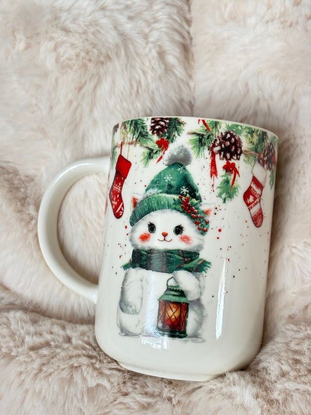 Taza gatito navideño