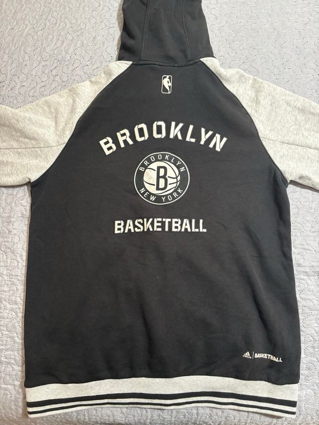 Giacca College Adidas NBA Nera Grigia L vintage