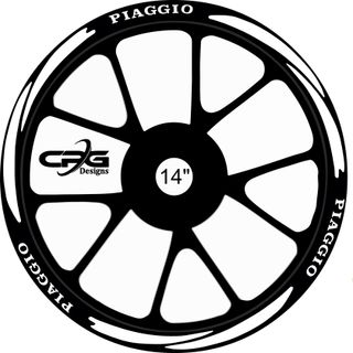 Pegatinas para las 2 llantas de Piaggio 14"