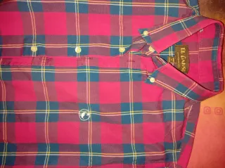 Camisa El Ganso cuadros azul y rojo