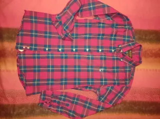 Camisa El Ganso cuadros azul y rojo