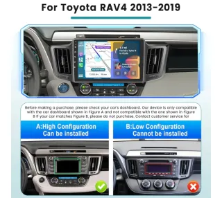 Pantalla Carplay Android Toyota Rav4 2013-2019