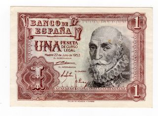 Billete de 1 peseta de 1953 sin circular (S/C)