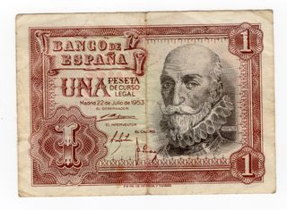 Billete 1 Peseta Banco de España 1953