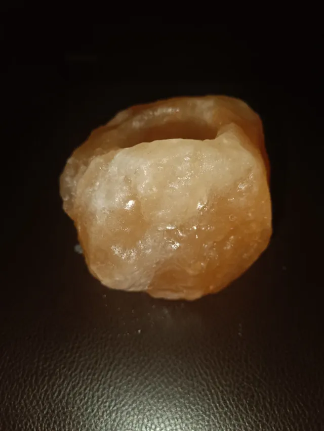 Portavelas Piedra Sal Himalaya Rosa