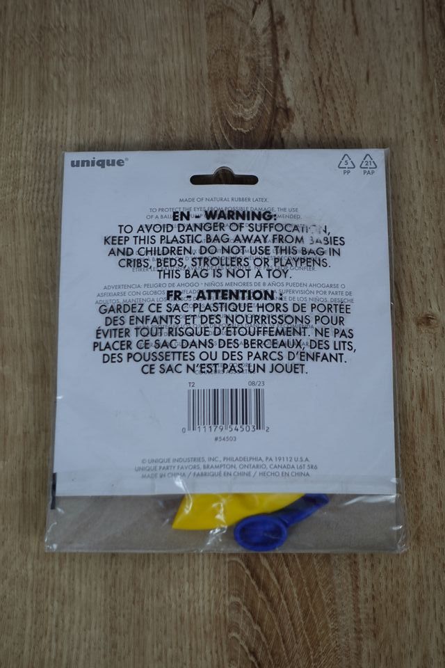 Pack 10 balões de cores hélio (novos)