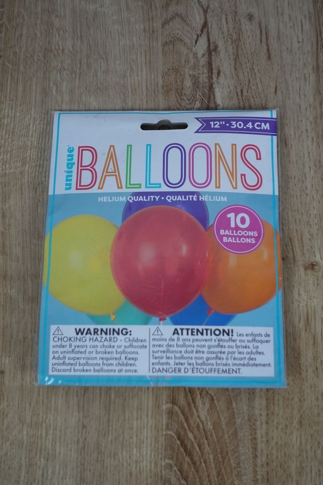 Pack 10 balões de cores hélio (novos)