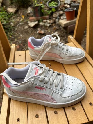 Zapatillas Puma Mujer Blancas y Rosas