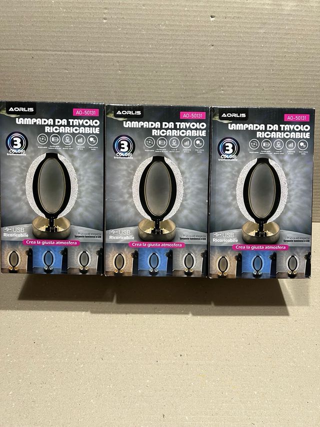 Set 3 Lampade LED Ricaricabili Aorlis