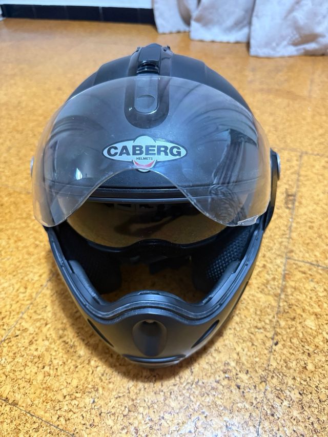 Casco Moto Integral Negro Talla S con Gafas
