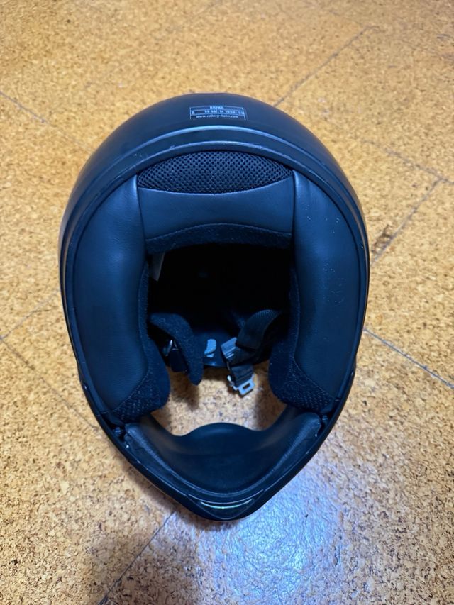 Casco Moto Integral Negro Talla S con Gafas