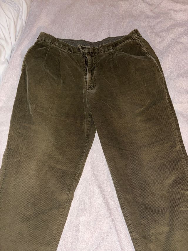 Pantalón pana Emilio Tucci verde talla 50