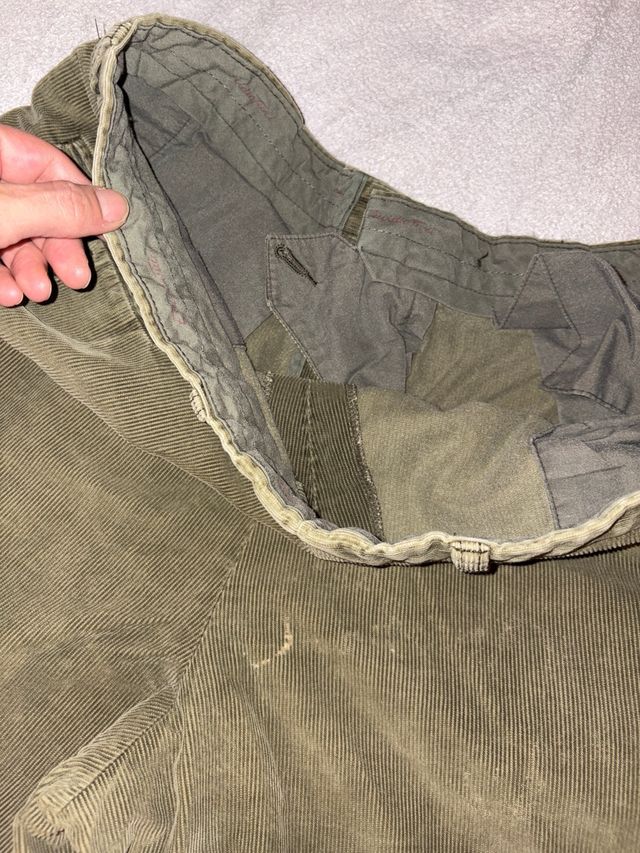 Pantalón pana Emilio Tucci verde talla 50