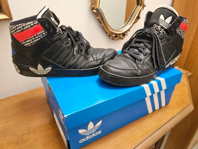 Adidas Hard Court Hi Scarpe Uomo Nero Rosso