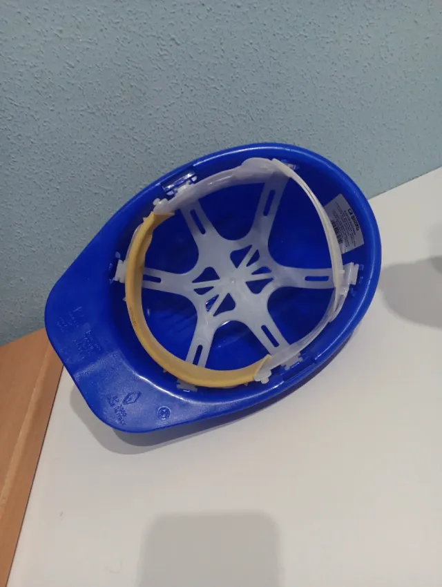 Casco de seguridad azul