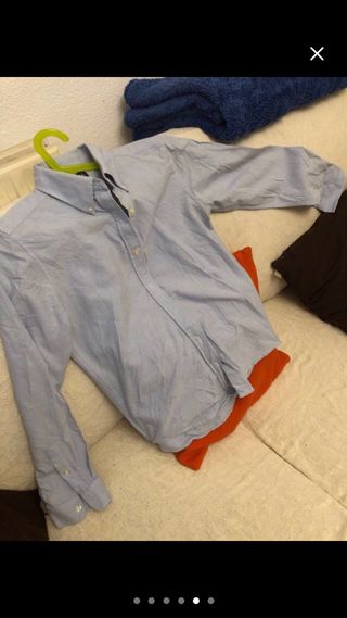 Camisa azul de vestir Talla M