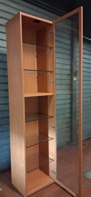 Vetrinetta armadietto in legno e vetro