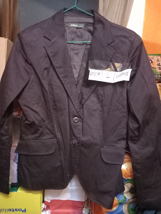 57- Anericana mujer, Lefties - negra, Talla L