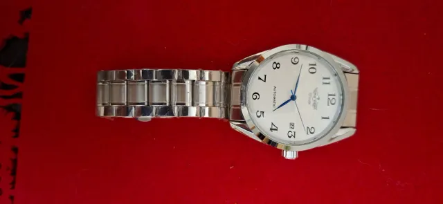 Reloj Automático Plata y Blanco