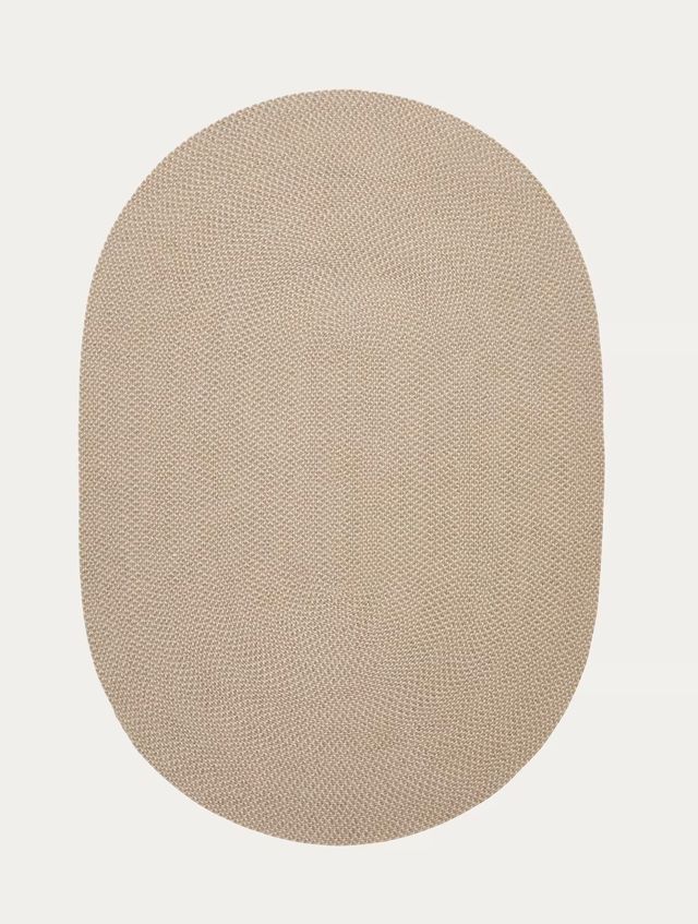 Alfombra ovalada Rodhe 100% PET beige 160 x 230 cm