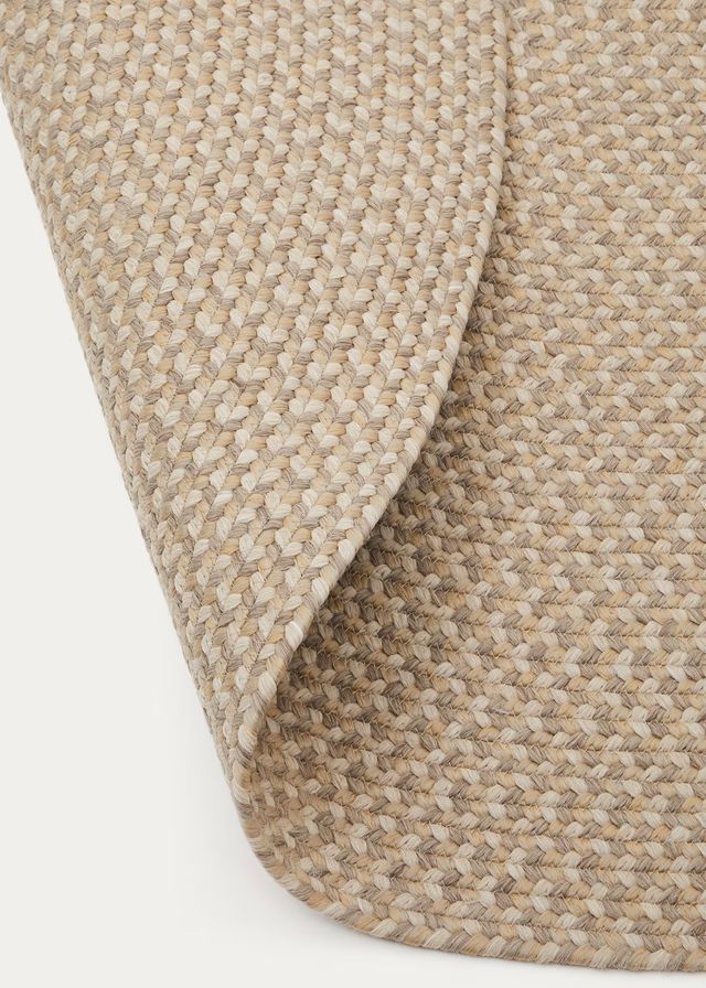 Alfombra ovalada Rodhe 100% PET beige 160 x 230 cm