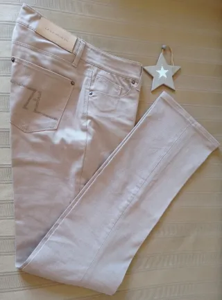 Pantaloni Zara Donna Beige Tg 40/42 italiana