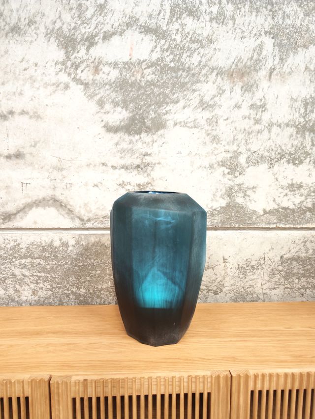 Jarrón Geonix de vidrio verde 45,5 cm