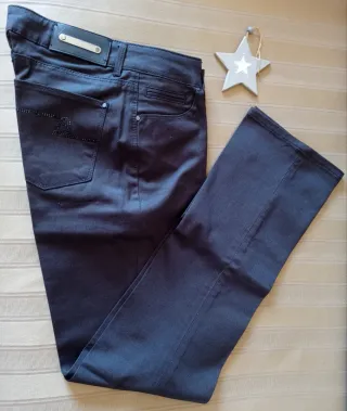 Pantaloni Zara donna tg 40/42 italiana grigio fumo