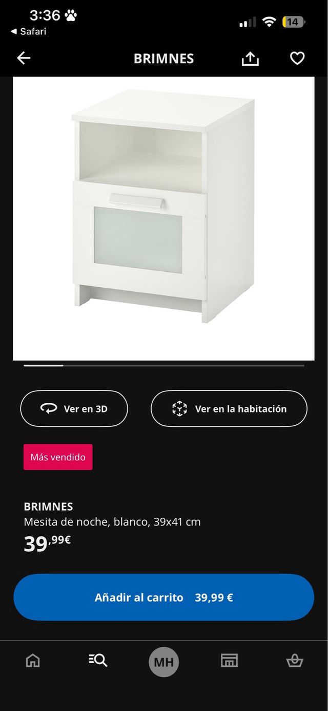 Mesitas de noche blancas Ikea
