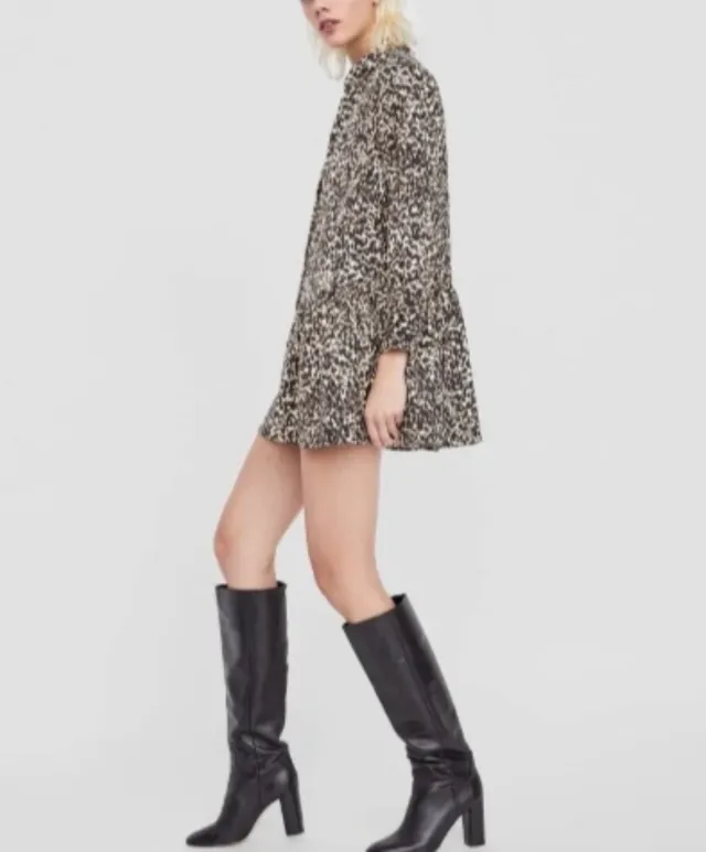 Vestido Zara Leopardo Talla S
