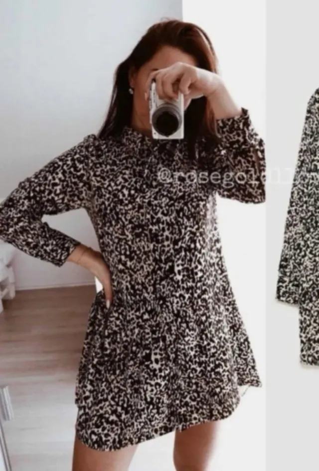 Vestido Zara Leopardo Talla S
