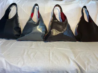 Bolso de piel artesanal multicolor