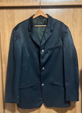 Americana Versace Hombre Negra Vintage