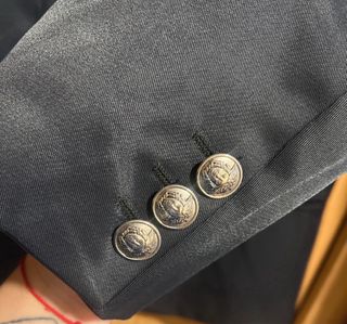 Americana Versace Hombre Negra Vintage