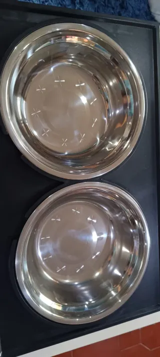 Comedor Duplo Cão Gato Inox