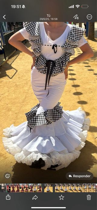 Traje de flamenca un solo uso