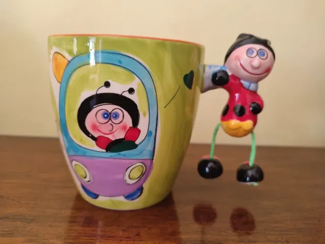 Tazza ceramica coccinella decorata