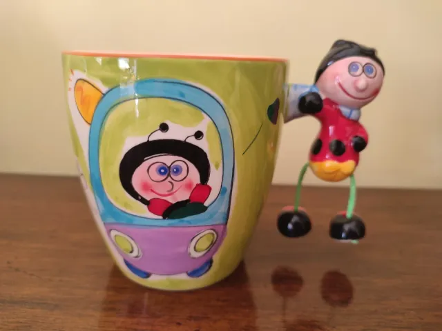 Tazza ceramica coccinella decorata