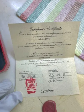 Pulsera Love Cartier Original Oro