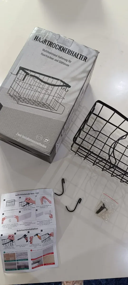 Porta secador de cabelo multifuncional