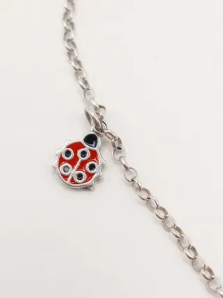 Braccialetto donna Argento con Coccinelle Smaltate