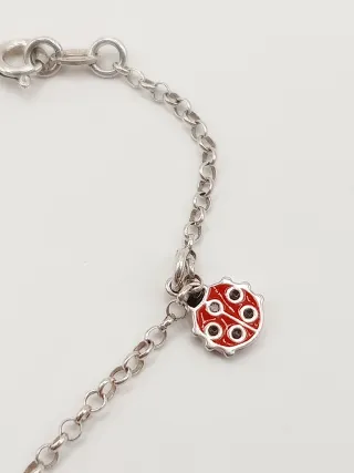 Braccialetto donna Argento con Coccinelle Smaltate